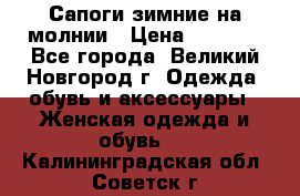 Сапоги зимние на молнии › Цена ­ 5 900 - Все города, Великий Новгород г. Одежда, обувь и аксессуары » Женская одежда и обувь   . Калининградская обл.,Советск г.